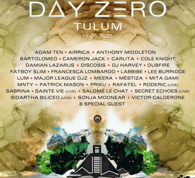 Damian Lazarus anuncia el Lineup completo de Day Zero Tulum 2025: Fatboy Slim, DJ Harvey y más como headliners