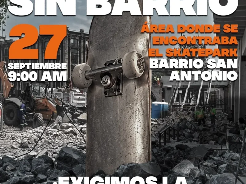 Recuperemos Barrio: skaters exigen reconstruir el skatepark San Antonio